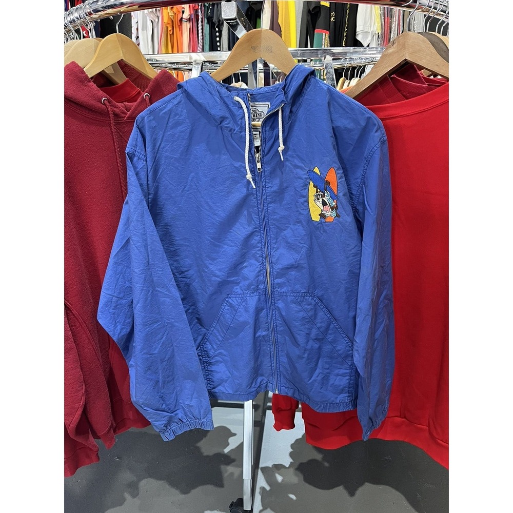 Vintage 90s Taz Acme Looney Tunes Windbreaker Jacket Medium